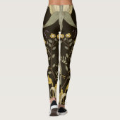 Leggings Art Nouveau Floral : Motif Vintage (Dos)