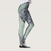 Leggings Art Nouveau Peacock Classic Vintage Bird (Droite)