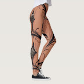 Leggings Art Nouveau Tons Terre (Droite)