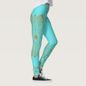 Leggings Art Nouveau "Turquoise" (Droite)