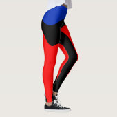Leggings Art numérique bleu, rouge et noir Leggin (Droite)