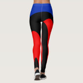 Leggings Art numérique bleu, rouge et noir Leggin (Dos)