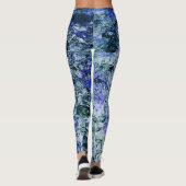 Leggings Art numérique d'aquarelle bleue arrière - plan abs (Dos)