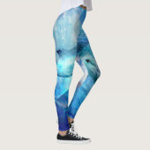 Leggings Art numérique de dauphin d'aquarelle (Droite)