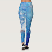 Leggings Art numérique de dauphin d'aquarelle (Dos)
