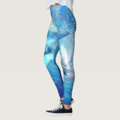 Leggings Art numérique de dauphin d'aquarelle (Gauche)