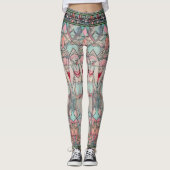 Leggings Art numérique d'inspiration Art nouveau et Perse (Devant)