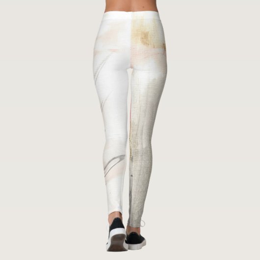 Leggings Art peint en or rose Abstrait (Dos)
