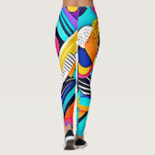 Leggings Art Pop Abstrait Vibrant (Dos)