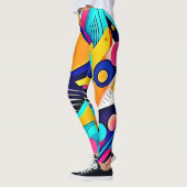 Leggings Art Pop Abstrait Vibrant (Gauche)