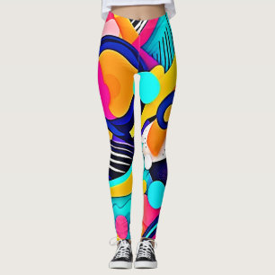 Leggings Art Pop Abstrait Vibrant