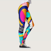 Leggings Art Pop Abstrait Vibrant (Droite)