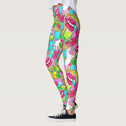 Leggings Art pop coloré (Gauche)