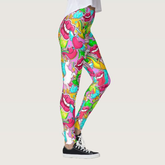 Leggings Art pop coloré (Droite)