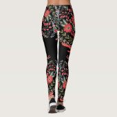 Leggings Art populaire chic de fleur sauvage (Dos)