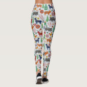 Leggings Art populaire scandinave Boho nordique Motif moder (Dos)