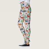 Leggings Art populaire scandinave Boho nordique Motif moder (Gauche)