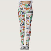 Leggings Art populaire scandinave Boho nordique Motif moder (Devant)