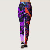 Leggings Art psychédélique coloré (Dos)