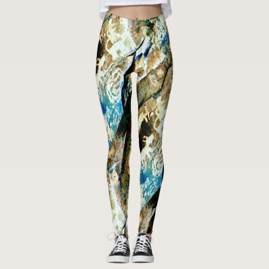 Leggings Art rupestre abstrait du sud-ouest (Devant)