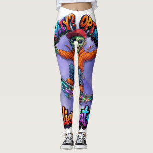 Leggings Art spatial Hoverboard Alien Skateur Gravité facul