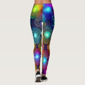 Leggings Art Spirale Abstrait Multicolore Vibrant (Dos)