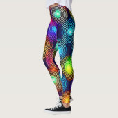 Leggings Art Spirale Abstrait Multicolore Vibrant (Gauche)