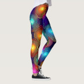 Leggings Art Spirale Abstrait Multicolore Vibrant (Droite)