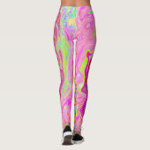Leggings Art Super rétro rose, jaune et magenta (Dos)