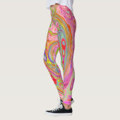 Leggings Art Super rétro rose, jaune et magenta (Gauche)