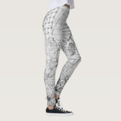 Leggings Art tiré par la main de griffonnage de crayon sur (Droite)