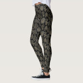 Leggings Art Tree Gold Noël Noir (Gauche)