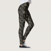 Leggings Art Tree Gold Noël Noir (Droite)