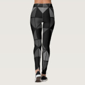 Leggings Art triangulaire noir et blanc (Dos)