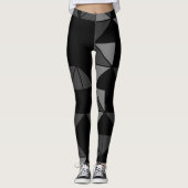 Leggings Art triangulaire noir et blanc (Devant)