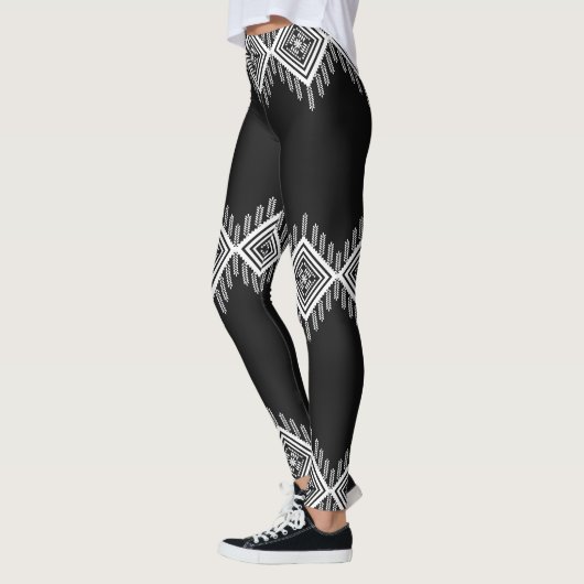 Leggings Art tribal noir et blanc (Gauche)
