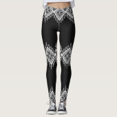 Leggings Art tribal noir et blanc (Devant)