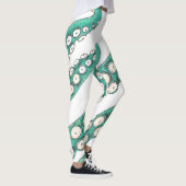 Leggings Art turquoise Kraken Octopus Tentacles Ink (Droite)