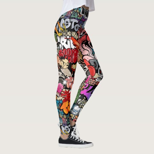 Leggings Art urbain dynamique de rue Graffiti art motif (Droite)