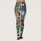 Leggings Art urbain dynamique de rue Graffiti art motif (Dos)
