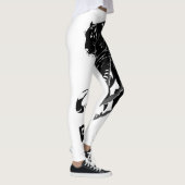 Leggings Art vectoriel de tigre noir avec texte de tigre no (Droite)