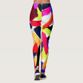 Leggings Art Vibrant couleur brosse éclatante d'explosion a (Dos)
