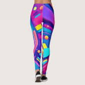 Leggings Art Vortex Psychédélique Vibrant (Dos)