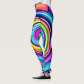 Leggings Art Vortex Psychédélique Vibrant (Gauche)