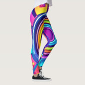 Leggings Art Vortex Psychédélique Vibrant (Droite)