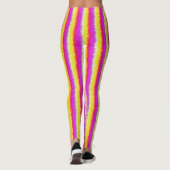 Leggings Artdeco rose Jaune Artdeco Arc-en-ciel rayures (Dos)