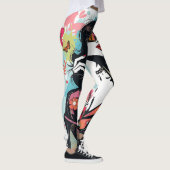 Leggings Artistic Abstract Floral-Paint Splatter Yoga Pants (Droite)