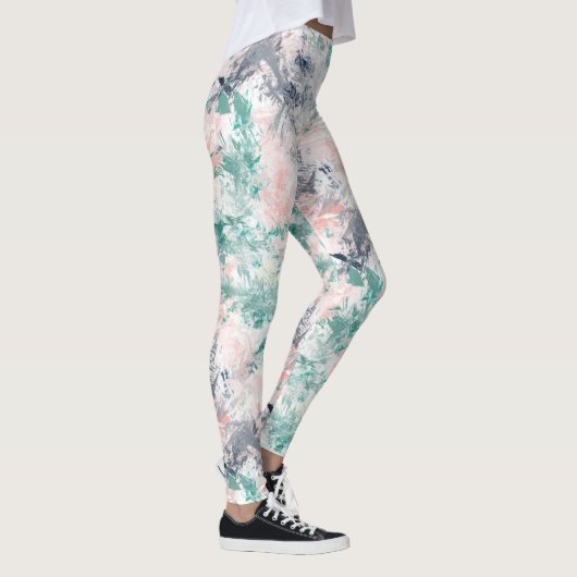 Leggings Artistic Abstract Pastel Brush Stroke Pattern (Droite)