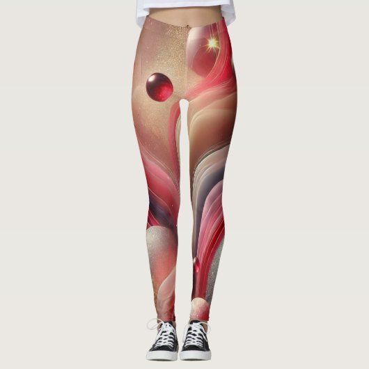 Leggings artistiques Abstraits - élégant et unique (Devant)