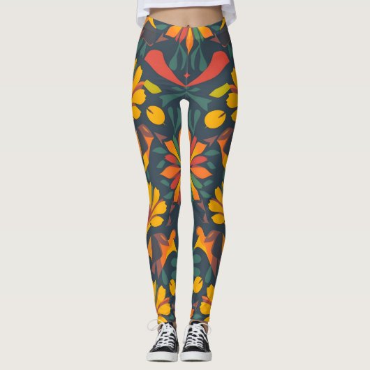 Leggings Artistiques Vibrants - Décor De Maison Sa (Devant)